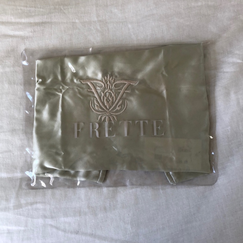 Frette small beech green silk pillow cover